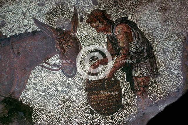 Detail of a floor mosaic in the Great Palace in Istanbul, 6th century. Artist: Unknown