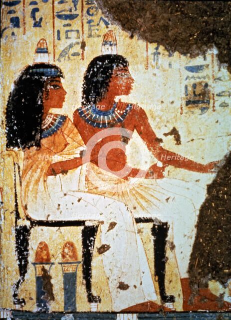 Detail of a fresco from a funerary chapel.