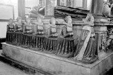 Detail of a monument in Rotherfield Greys church, Oxfordshire, 1964. Artist: Laurence Goldman
