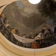Detail of a mural painting in the ceiling of the Church of San Antonio de la Florida