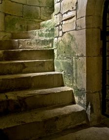 Detail of a spiral staircase, Old Wardour Castle, near Tisbury, Wiltshire, 2010. Artist: Historic England Staff Photographer