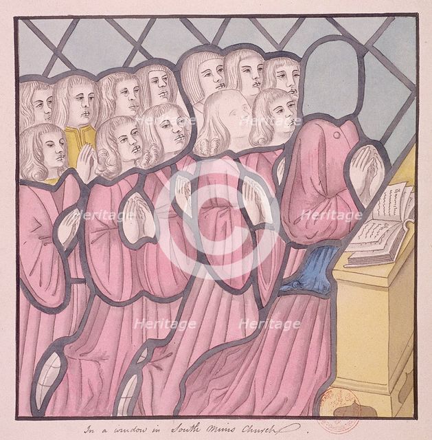 Detail of a stained glass window, St Giles, South Mimms, Hertfordshire, c1800. Artist: Anon