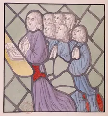Detail of a stained glass window, St Giles, South Mimms, Hertfordshire, c1800. Artist: Anon