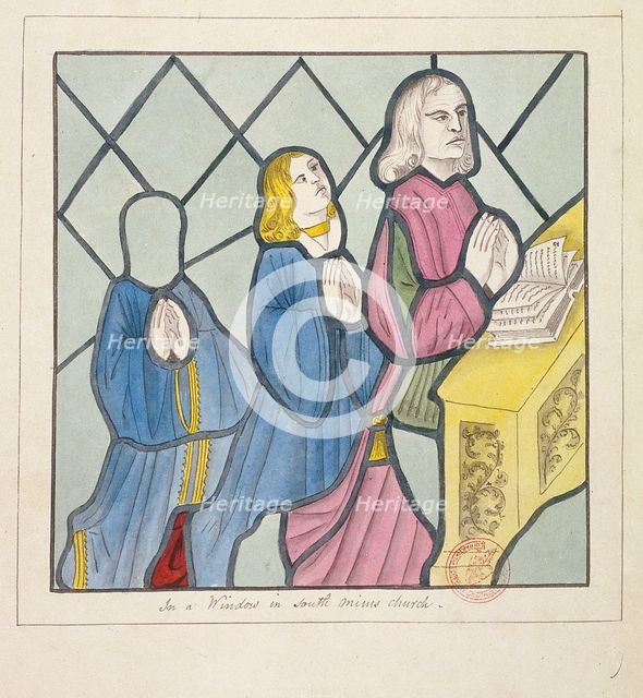 Detail of a stained glass window, St Giles, South Mimms, Hertfordshire, c1800. Artist: Anon