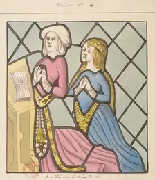 Detail of a stained glass window, St Giles, South Mimms, Hertfordshire, c1800. Artist: Anon