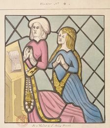 Detail of a stained glass window, St Giles, South Mimms, Hertfordshire, c1800. Artist: Anon