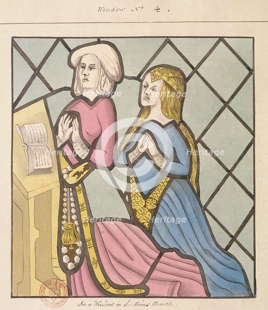 Detail of a stained glass window, St Giles, South Mimms, Hertfordshire, c1800. Artist: Anon