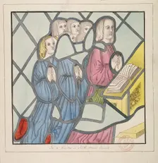 Detail of a stained glass window, St Giles, South Mimms, Hertfordshire, c1800. Artist: Anon