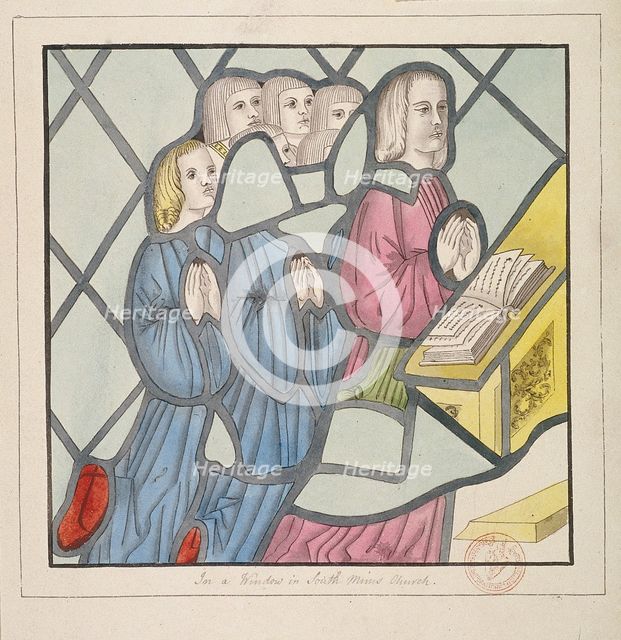 Detail of a stained glass window, St Giles, South Mimms, Hertfordshire, c1800. Artist: Anon