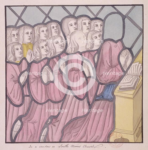 Detail of a stained glass window, St Giles, South Mimms, Hertfordshire, c1800. Artist: Anon