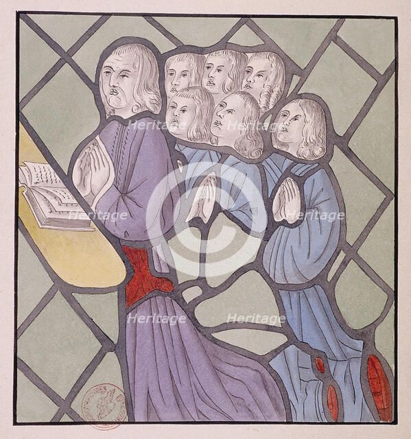 Detail of a stained glass window, St Giles, South Mimms, Hertfordshire, c1800. Artist: Anon