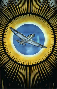Detail of a stained glass window, RAF Memorial Chapel, Biggin Hill, Kent, 20th century. Artist: B Forbes