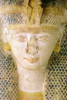 Detail of a statue of Meritamen, one of the wives of Rameses II, Cairo Museum, Egypt. Creator: Tony Evans