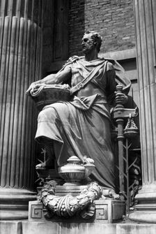 Detail of a statue on the Port of London Authority Offices, Trinity Square, London, c1945-c1965. Artist: SW Rawlings