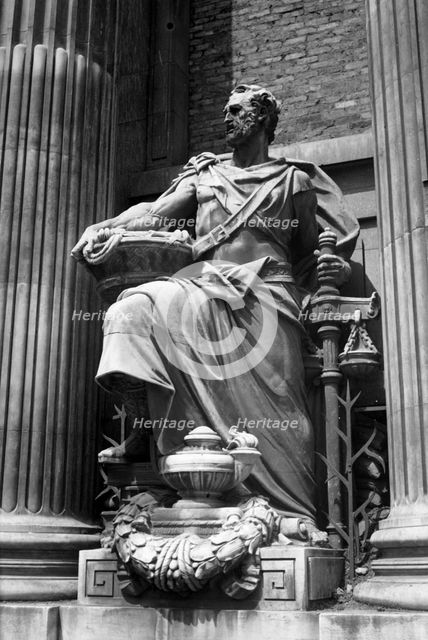 Detail of a statue on the Port of London Authority Offices, Trinity Square, London, c1945-c1965. Artist: SW Rawlings