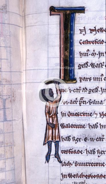 Detail of a page from a 13th century Abbreviatio (abridgement) of Domesday Book, c1240.  Creator: Unknown.