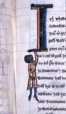 Detail of a page from a 13th century Abbreviatio (abridgement) of Domesday Book, c1240. Creator: Unknown