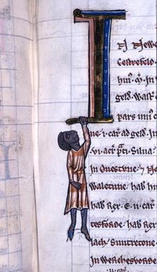 Detail of a page from a 13th century Abbreviatio (abridgement) of Domesday Book, c1240. Creator: Unknown