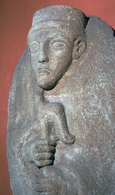 Detail of a Phoenician sarcophagus-lid, 5th century BC