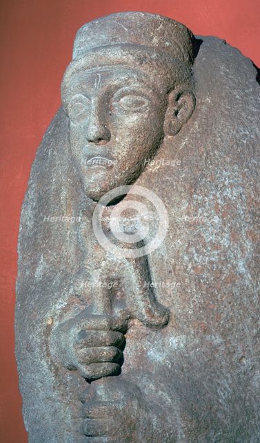 Detail of a Phoenician sarcophagus-lid, 5th century BC. Artist: Unknown
