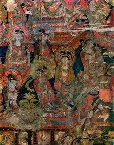 Detail of a picture of Paradise, Chinese, Tang dynasty, 618-907 (1925)