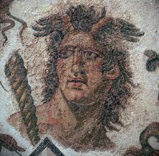 Detail of a Roman mosaic showing one of the four winds, 3rd century