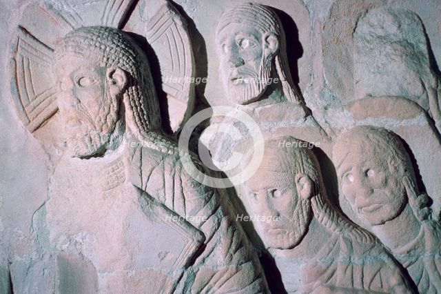 Detail of a relief showing Christ entering Jerusalem, 12th century. Artist: Unknown