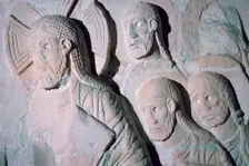 Detail of a relief showing Christ entering Jerusalem, 12th century