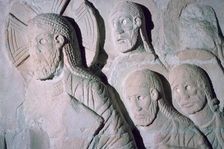 Detail of a relief showing Christ entering Jerusalem, 12th century