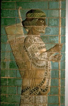 Detail of a relief showing an archer of the Persian Royal Guard, Palace of Darius I, Susa, c500 BC