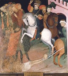 Detail of a table with the Martyrdom and crucifixion of St. Andrew by Lluis Borrassà