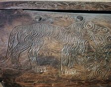 Detail of a tiger on a Scythian sarcophagus