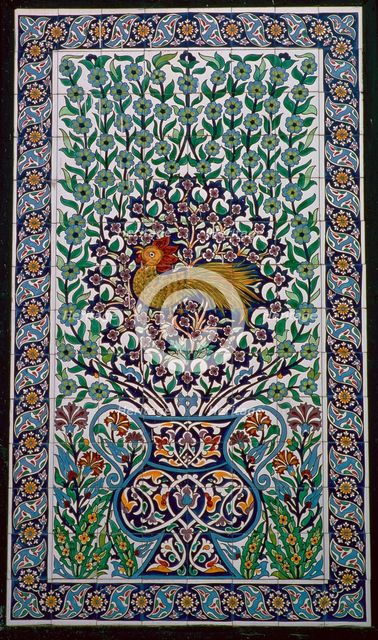 Detail of a tile design in Nabuel, Tunisia. Artist: Unknown