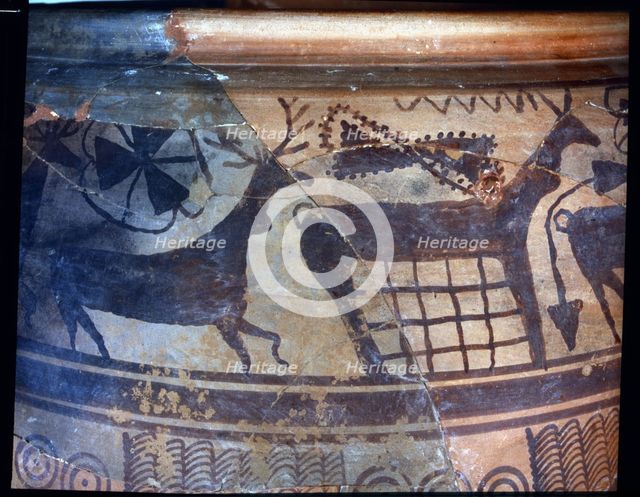 Detail of a vase from the Tossal de San Miguel, Lliria (Valencia). Creator: Unknown.