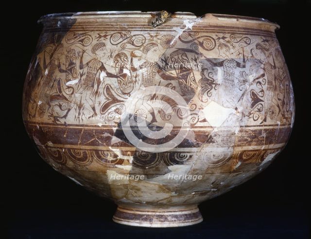 Detail of a vase from the Tossal de San Miguel, Lliria (Valencia). Creator: Unknown.