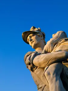 Detail of Aeneas and Anchises statue in the gardens of Wrest Park, Bedfordshire, 2010. Artist: Historic England Staff Photographer