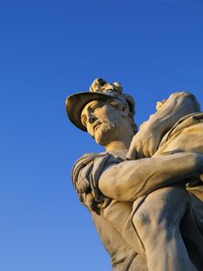 Detail of Aeneas and Anchises statue in the gardens of Wrest Park, Bedfordshire, 2010. Artist: Historic England Staff Photographer