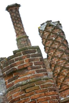 Detail of an ornate brick chimney, Framlingham Castle, Suffolk, c2000s(?). Artist: Historic England commissioned photographer