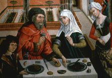 Detail of an altar-piece from the Carmelite Church, 15th century. Artist: Master of the Barbara Legend