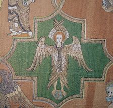 Detail of an angel from the Syon Cope, 14th century