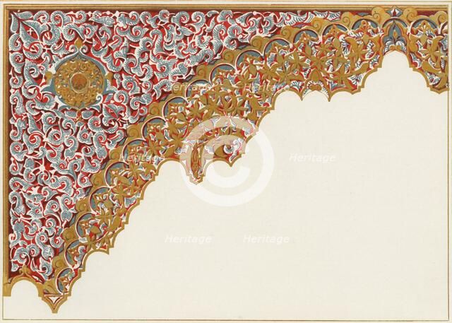 'Detail of an Arch. Portico of the Court of Lions', 1907. Creator: Unknown.
