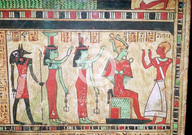 Detail of an Egyptian funerary slab. Artist: Unknown