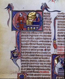 Detail of an illuminated page In dei exelsis Thesauris called Vidal Mayor on the Privileges …