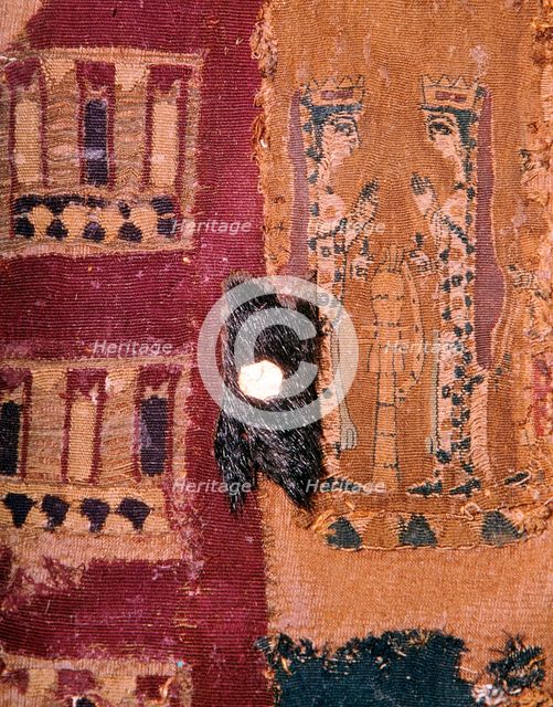 Detail of an Iranian cloth shabrack, found in a Scythian tomb, 5th century BC Artist: Unknown