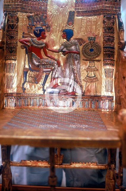 Detail of Chair from tomb of Tutankhamun. Artist: Unknown