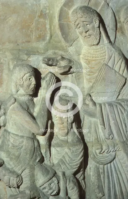 Detail of Christ in Chichester Cathedral, Sussex, England, 20th century. Artist: CM Dixon.