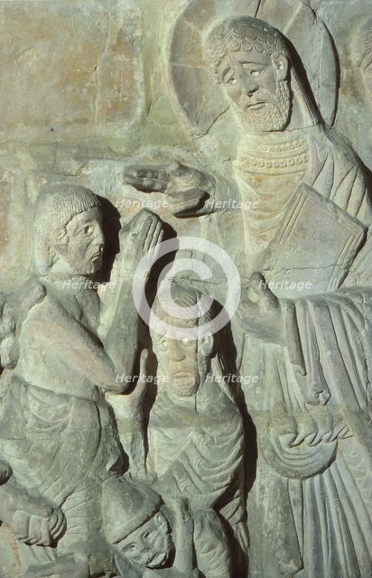 Detail of Christ in Chichester Cathedral, Sussex, England, 20th century. Artist: CM Dixon.