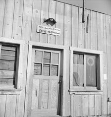Detail of church in rapidly growing addition of Bakersfield..., Bakersfield, CA, 1939. Creator: Dorothea Lange