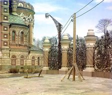 Detail of church [of the Resurrection on the Blood], between 1905 and 1915. Creator: Sergey Mikhaylovich Prokudin-Gorsky