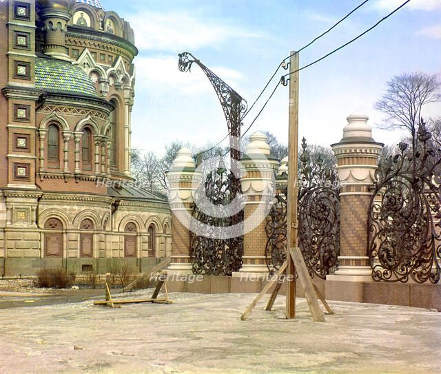 Detail of church [of the Resurrection on the Blood], between 1905 and 1915. Creator: Sergey Mikhaylovich Prokudin-Gorsky.